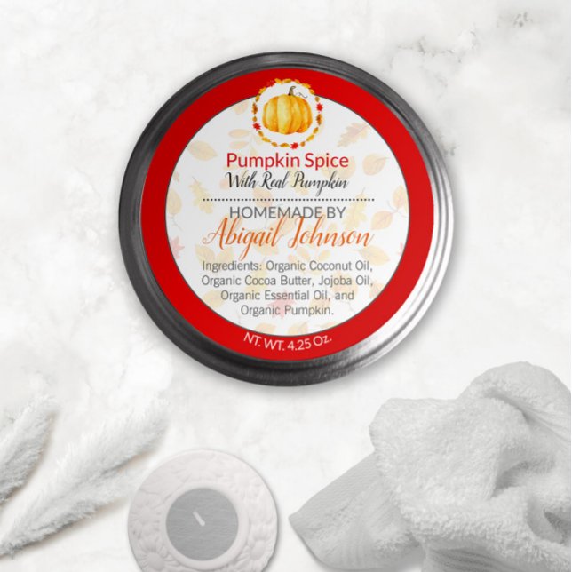 Pegatina Redonda Mantequilla corporal casera con especias de calaba (Subido por el creador)
