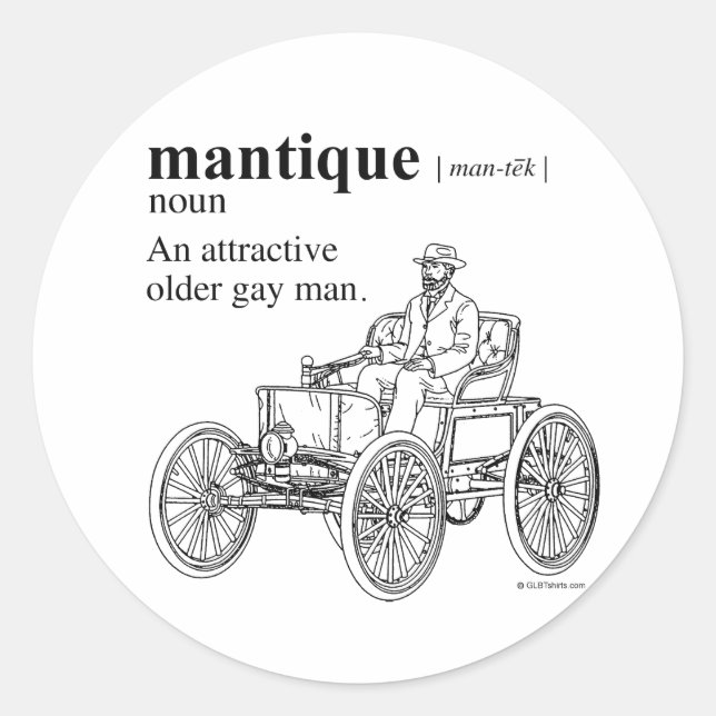 PEGATINA REDONDA MANTIQUE (Anverso)
