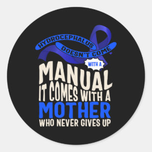 Pegatina Redonda Manual de Conciencia Cinta azul Neurocirugía Fiebr