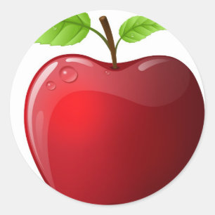Pegatina Redonda manzana