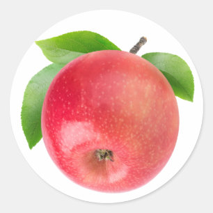 Pegatina Redonda manzana roja