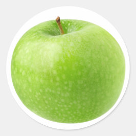 Pegatina Redonda Manzana verde