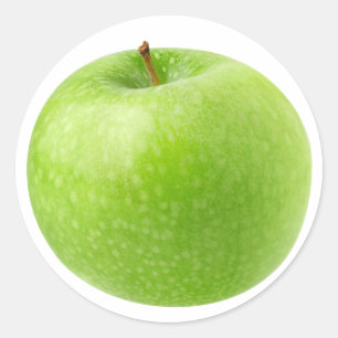 Pegatina Redonda Manzana verde