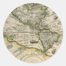 Mapa antiguo, 1596, América Sive Novus Orbis