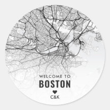 Mapa de Boston | Bienvenida Boda