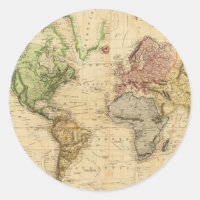 Mapa de época del mundo (1831)