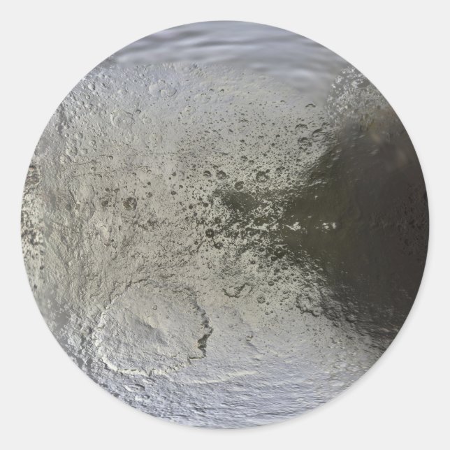 Pegatina Redonda Mapa de Iapetus (Anverso)