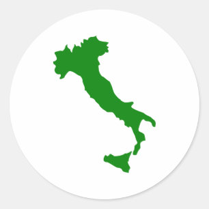Pegatina Redonda Mapa de Italia