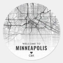 Mapa de Minneapolis, Minnesota | Bienvenida Boda