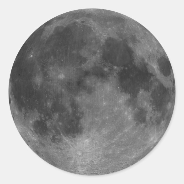 Pegatina Redonda Mapa de órbitas de reconocimiento lunar de la luna (Anverso)