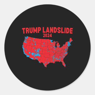 Pegatina Redonda Mapa electoral de 2024 arrollador de Mamáes electo