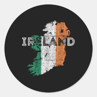 Pegatina Redonda Mapa Y Bandera Irlandeses Molestos Irlanda