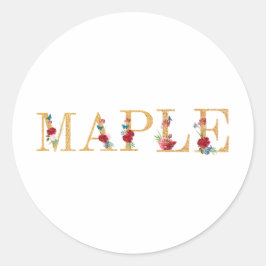 Pegatina Redonda Maple