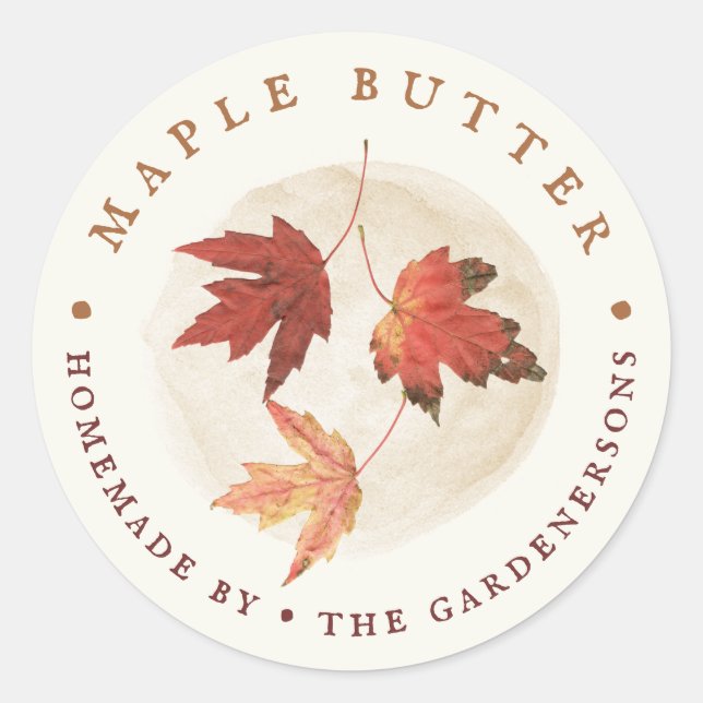 Pegatina Redonda Maple Butter (Anverso)