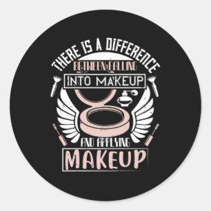Pegatina Redonda Maquillaje - Caer En Maquillaje