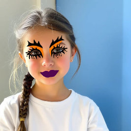 Pegatina Redonda Maquillaje espeluznante