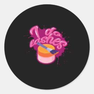 Pegatina Redonda Maquillaje - Hago Latigazos - Para Los Belicuos