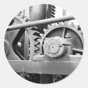 Pegatina Redonda Maquinaria de cosecha