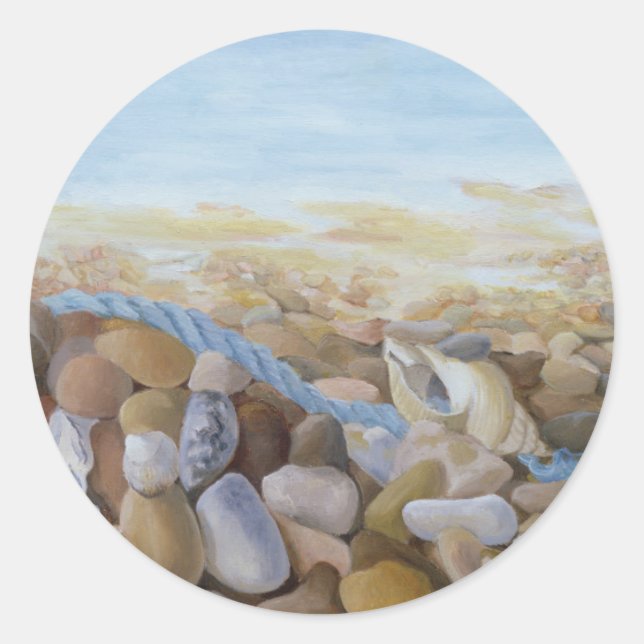 Pegatina Redonda Mar Shore (Anverso)