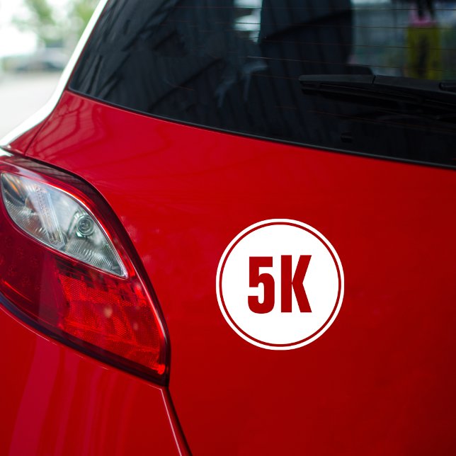 Pegatina Redonda maratón de 5k (
5K 10K 13.1 26.2 Car Decal Half Marathon Finisher Marathon Runner Check List Vinyl Window Decal Bum)