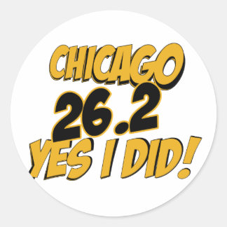 Pegatina Redonda Maratón de Chicago