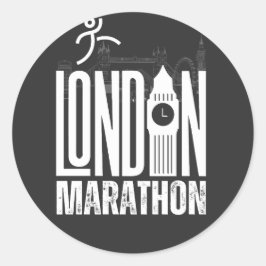 Pegatina Redonda Maratón de Londres