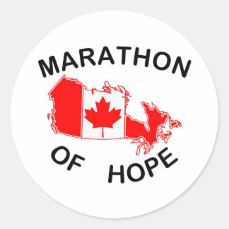Pegatina Redonda Maratón Terry fox de hope Canada marathon