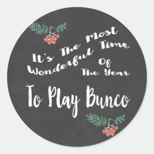 Pegatina Redonda Maravilloso Bunco de vacaciones