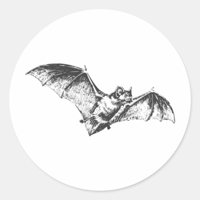 Pegatina Redonda Marca Bat (Anverso)