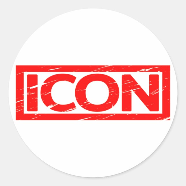 Pegatina Redonda Marca de icono (Anverso)