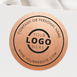 Pegatina Redonda Marca de logotipo comercial promocional de color p