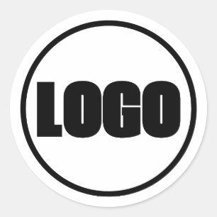 Pegatina Redonda Marca de marketing corporativa simple Logotipo bla