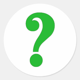 Pegatina Redonda Marca de preguntas
