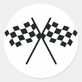 Pegatina Redonda marca de verificación de carreras automática