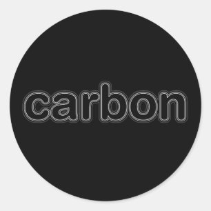 Pegatina Redonda Marca del carbono