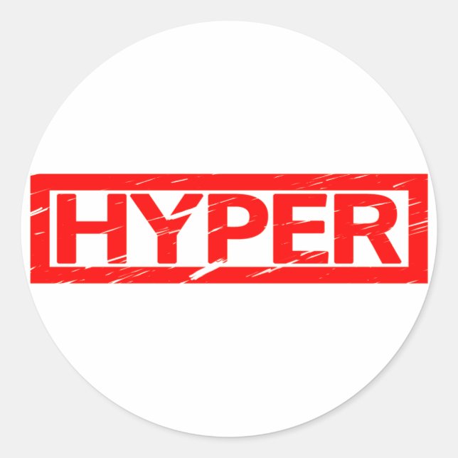 Pegatina Redonda Marca Hyper (Anverso)