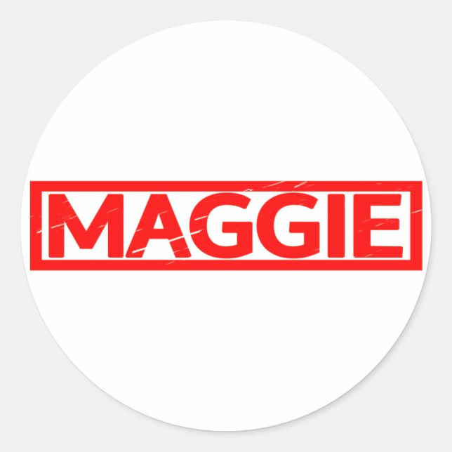 Pegatina Redonda Marca Maggie (Anverso)