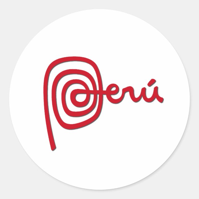 Pegatina Redonda Marca Perú / Marca Perú (Anverso)