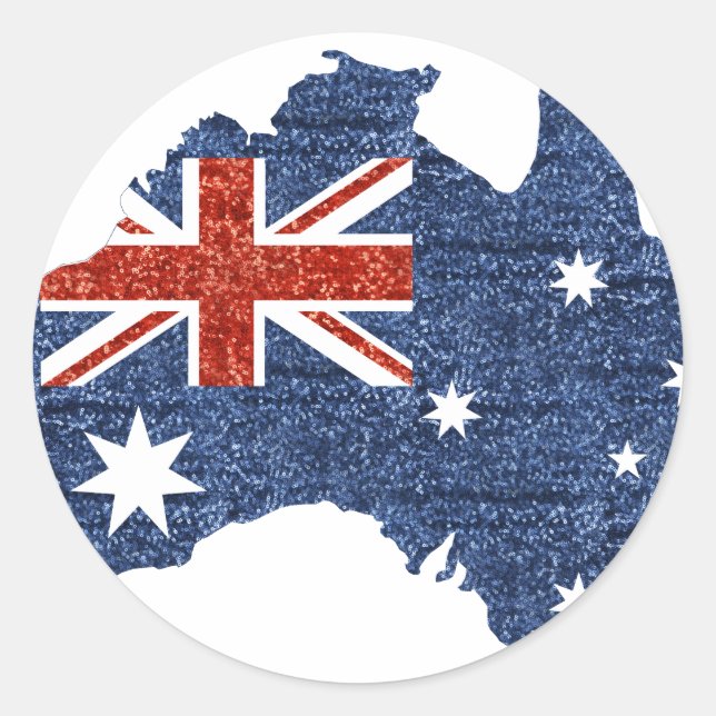 Pegatina Redonda marca secuin australia (Anverso)