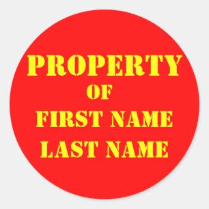 PEGATINA REDONDA MARCA TU "COSAS"