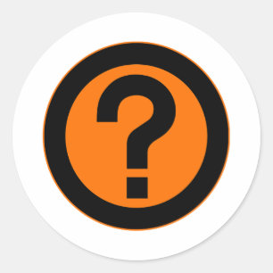 Pegatina Redonda Marcador de pregunta Preguntar puntuación de símbo