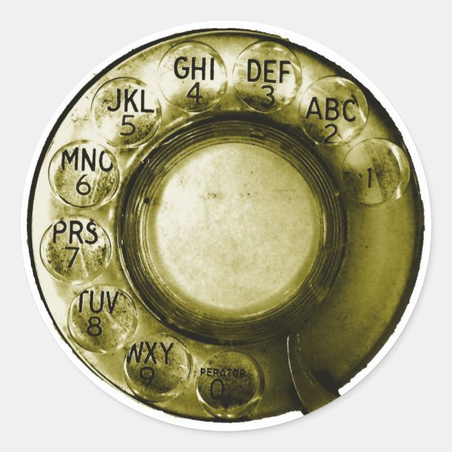 Pegatina Redonda Marcador de teléfono (Anverso)