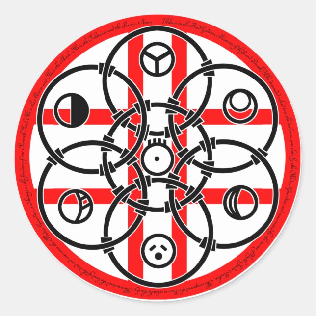 Pegatina Redonda Marcador lunar (Anverso)