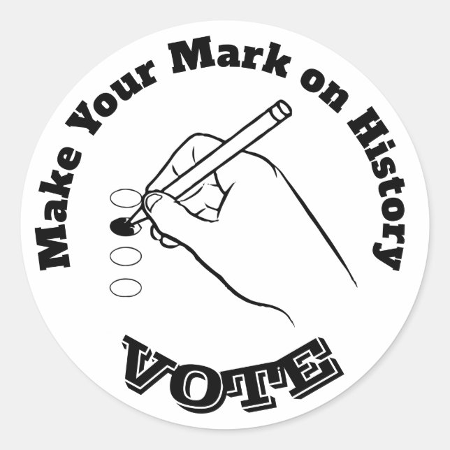 Pegatina Redonda Marcar el historial (Anverso)