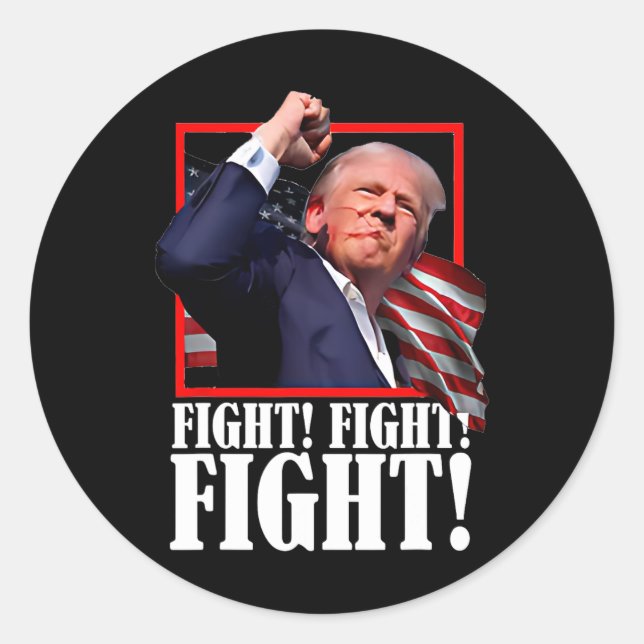 Pegatina Redonda Marcha contra el carnicero Pennsylvania Trump hoy  (Anverso)