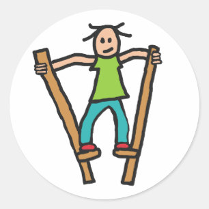 Pegatina Redonda Marcha de inclinación