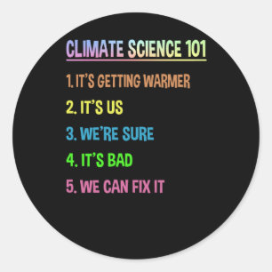 Pegatina Redonda Marcha De La Ciencia - Regalo Del Día De La Tierra