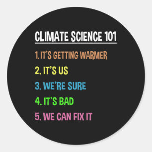 Pegatina Redonda Marcha De La Ciencia - Regalo Del Día De La Tierra