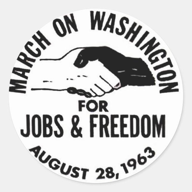 Pegatina Redonda Marcha en Washington 1963 (Anverso)