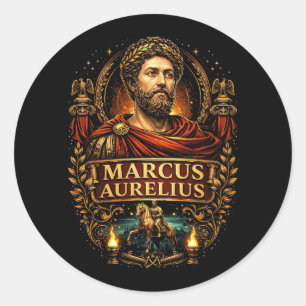 Pegatina Redonda Marco Aurelio